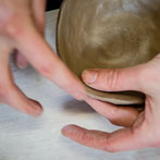 Rebecca Brown working in her studio 2019